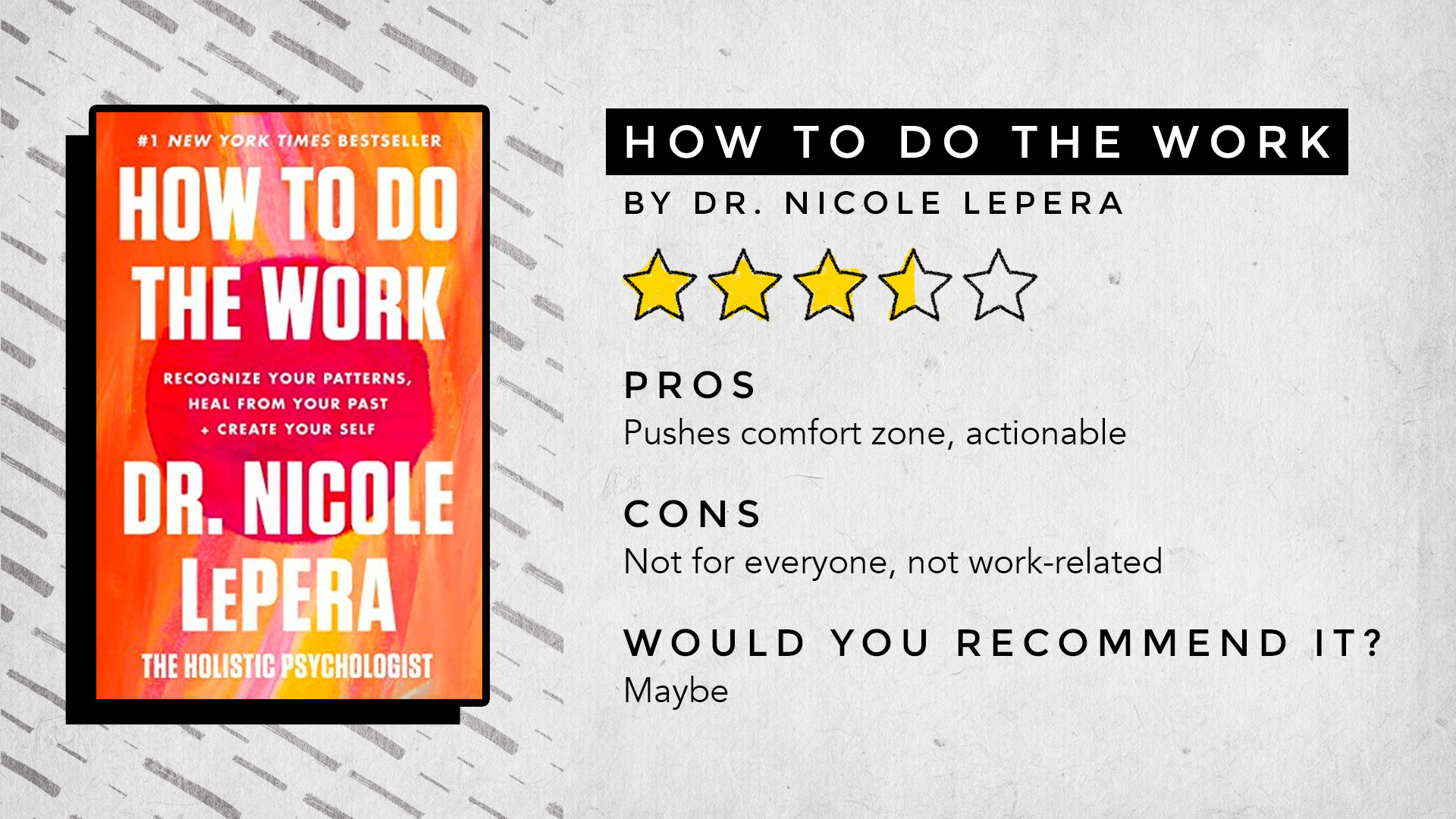 Book Review for How to Do the Work by Dr. Nicole Lepera